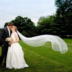 Hand Beaded Chapel Length Veil